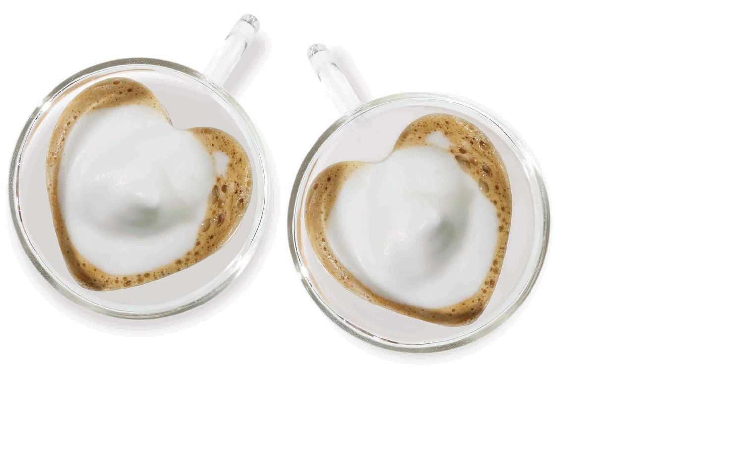 Double Double Heart Amour Coffee Mug 250ml set of 2
