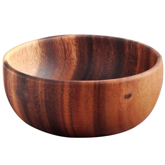 Household Wooden Bowl Salad Bowl Decorative Fruits Bowl Natural Wood Bowl Wooden Salad Bowl