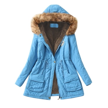 XZNGL Womens Winter Coats Long Winter Womens Warm Coat Hooded Jacket Slim Winter Outwear Coats Long Winter Coats for Women Womens Jackets Winter Womens Winter Jackets Winter Jackets for Women