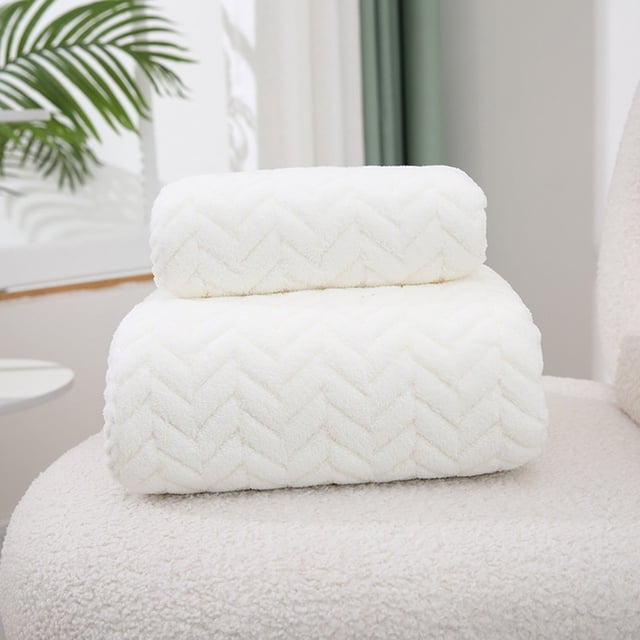 Bath Towel Set, Usavan Velvet Spun Highly Absorbent Soft Bath Towels, Quick Dry Durable Machine Washable Towels for Bathroom Spa Gym Home Decor