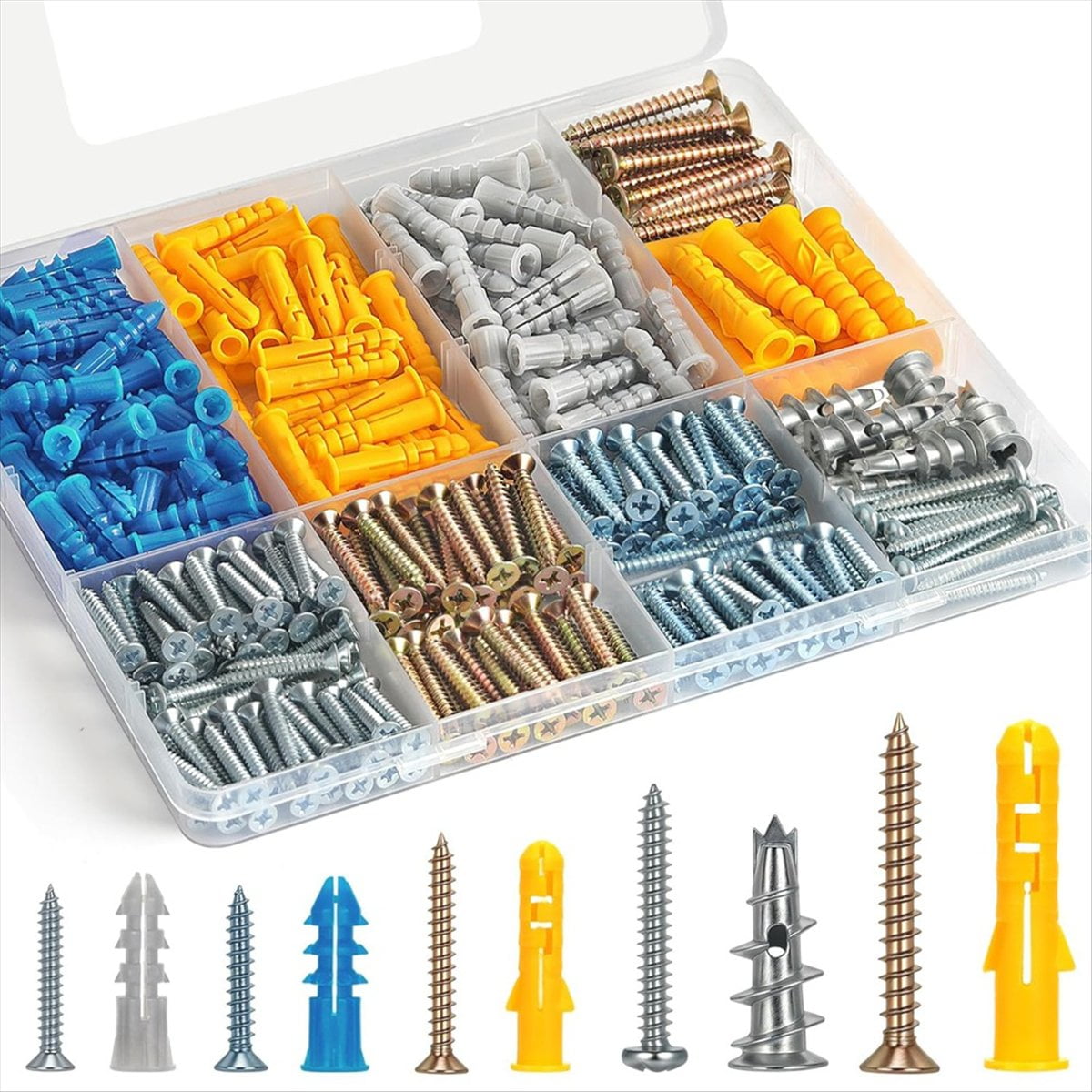 8 x 1-1/2 Self Drilling Zinc Alloy Drywall Anchors, Strong Hold Wall Anchors, 50PCS Heavy Duty Wall Anchors and 50PCS Screws for Drywall, 75 LBS Hanging