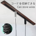 thumbnail image 3 of FSLiving J-Type Track Light Pendants Restaurant Pink Flower Glassblowing Lamp Juno Track Light Adjustable Height Cone Industrial Style for Kitchen Island 5 ft,(Walnut Wood), 3 of 8