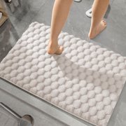 Dvkptbk White Bathroom Rugs, Super Soft and Water Absorbent Bath Mat for Bathroom Non Slip, Machine Washable, Quick Dry, Bath Rugs Carpet for Floor, Tub and Shower, Home Decor Accessories