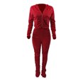 thumbnail image 1 of Honganda Slim Pleated Zipper Hooded Top and Pants Two-piece Suit, 1 of 6