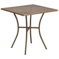 thumbnail image 1 of 28'' Square Gold Indoor-Outdoor Steel Patio Table, 1 of 3