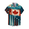 thumbnail image 4 of Chemise à Manches Courtes pour Homme, Décontractée, Style Canadien, Imprimée, à Col et à Boutons, pour Usage Quotidien et Loisirs, 4 of 5