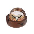 thumbnail image 1 of IH Casa Decor Ensemble de 4 Sous-Verres Rodéo avec Support, 1 of 2