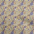 thumbnail image 1 of oneOone Velvet Light Yellow Fabric Asian Suzani Sewing Material Print Fabric By The Yard 58 Inch Wide, 1 of 5