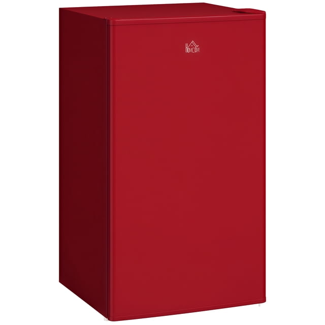 HOMCOM Mini-Frigo avec Thermostat de Congélateur et Porte Réversible en Rouge, un Réfrigérateur compact d'Une Capacité de 3,2 Pi3. Comprend des Tablettes Ajustables, un Tiroir Croustillant et des Supports de Porte pour un Rangement Organisé. Comprend une Porte à Charnière Réversible, un Système de Dégivrage Manuel et un Compresseur à Faible Consommation pour un Refroidissement Silencieux et Efficace. Convient aux Appartements, Dortoirs, VR Ou Chambres.