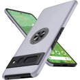 thumbnail image 1 of KOMI for Google Pixel 7 Pro Case, Slim Fit Case for Pixel 7 Pro with Ring Holder Kickstand,[Military Grade Drop Tested] Dual Layer Shockproof Protective Phone Case for Pixel 7 Pro 6.7", Silver, 1 of 5