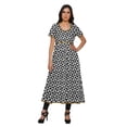 thumbnail image 1 of Moomaya Printed Front Slit Dresses For Women Short Sleeve Kurti Summer Wear, 1 of 6