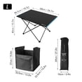 thumbnail image 3 of Large Aluminum Alloy Folding Camping Table with Hanging Oxford Cloth Storage Pocket, Lightweight Portable Design for Outdoor Use, Includes Carry Bag for Easy Transport & Storage, Black Finish (Table, 3 of 6