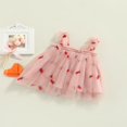 thumbnail image 4 of EIMELI Été Jolie Bébé Filles Robe Douce Sangle Sans Manches Fleurs Imprimé Dentelle Tutu Robe Rose Marguerite 1-2 Ans, 4 of 7