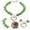 Green, variant on Elegant Pearl Adjustable Pet Collar with Secure Chain and Cats Comfortable Stylish Accessory