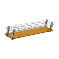 thumbnail image 4 of Rongfmy Glass Cup Rack Acrylic Glasses Cup Serving Tray Freestanding Heavy Base 6Hole Aureate Unbent, 4 of 9