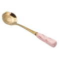 thumbnail image 1 of Agiferg Stainless Steel Coffee Stirring Spoon With Ceramic Handle Golden Flower Spoon, 1 of 6