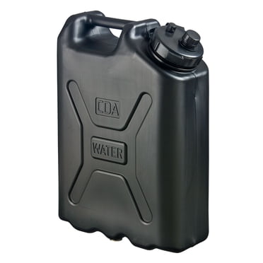 Scepter 5 Gallon 20 Liter Water Container, Heavy Duty Military Style, Black
