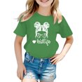 thumbnail image 1 of Chemises pour Bébé Fille Grandes Tailles Enfants Filles Imprimé Graphique Mignon Col Rond Manches Courtes T-Shirt Décontracté d'Été, 1 of 4