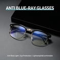 thumbnail image 4 of Anti Blue-ray Glasses Universal Blue Light Blocking Glasses Fatigue Proof Lightweight Eye Protection Glasses Black+Silver, 4 of 7