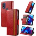 thumbnail image 1 of Case for Motorola Moto G Pure Cover Leather Wallet Folio Case Book Design Flip Magnetic Closure - Red, 1 of 5
