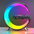thumbnail image 2 of Wadan Wireless Fast Charger Table Lamp with Bluetooth Speaker, LED Light, Alarm Function- App control for Bedroom & Office, 2 of 8