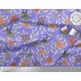 thumbnail image 2 of Soimoi Purple Georgette Viscose Fabric Flying Bird & Floral Print Sewing Fabric BTY 42 Inch Wide, 2 of 3