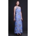 thumbnail image 3 of Bimba Bird Ladies Sleeveless Long Print Maxi Dress with Side Slits Summer Wear-XXX-Large, 3 of 6