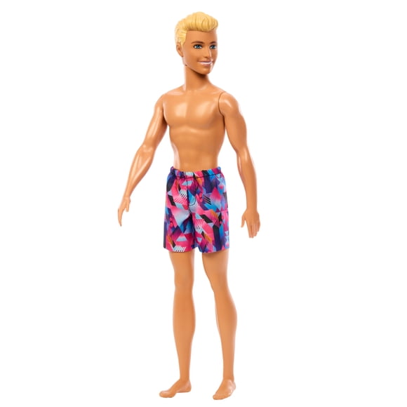 Barbie Ken Poupée, cheveux blonds, maillot de bain violet