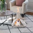 thumbnail image 3 of OULII Cat Bed Washable Grey Tent Shape Good Air Permeability for Indoor Use 1Pack, 3 of 8