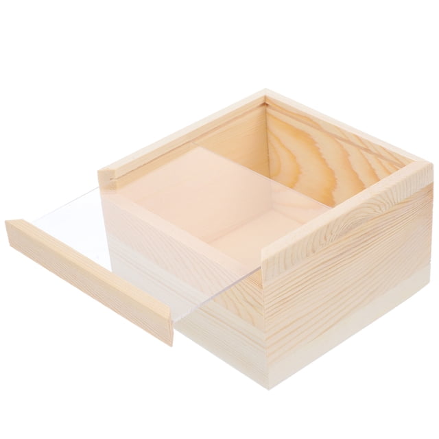 SHISUYAN Rectangular Wooden Treasure Chest For Home Use Living Room 1Pcs 5.9X3.1In