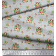 thumbnail image 2 of Soimoi Gray polyester Crepe Fabric Palm Tree & Girl Beach Print Fabric by Yard 42 Inch Wide, 2 of 5