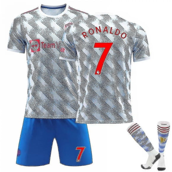 Cristiano Ronaldo 7 Cr7 Jersey 20212022 Season Manchester Soccer Tshirts Jersey Set For Kids Youths