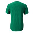 thumbnail image 5 of Fgnfyis T-Shirt à Manches Courtes à Col en V Uni avec Boutons et Manches Pétales pour Femme Hauts pour Femmes Vert TTG, 5 of 5