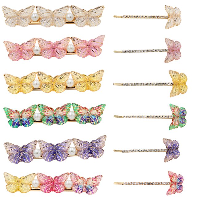 Femmes Coiffures Pinches Papillon - Cheveux de la mode Barrette Pinces Bobby Bec de Canard Coupes à Cheveux