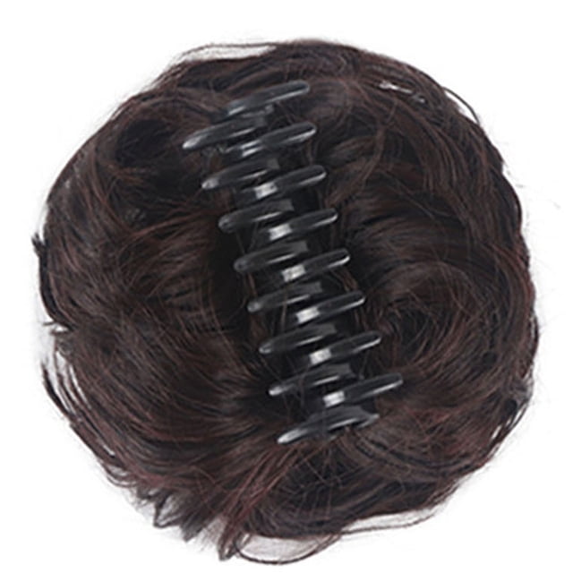 Perruque Chignon Décoiffé à Clip Facile pour Femmes en 4 Couleurs Résistante à la Chaleur et Facile à Coiffer