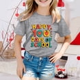 thumbnail image 2 of FhsagQ The 7th Of July Garçon et Fille Mode Décontractée Imprimé Col Rond Ample Manches Courtes T-Shirt Haut Filles Printemps The 7th Of July T-Shirts Taille 14-16 Tout-Petits Filles T-Shirts d'Été 5T Gris 3-4 Ans, 2 of 4