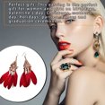 thumbnail image 4 of Feathers Earrings Long Drop Dangle Easy Matching Multicolor Tassel Pendant Classical Comfortable Modern Style Ear Pendants for Women Jewelry red, 4 of 5