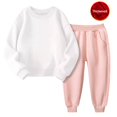 thumbnail image 2 of LIJCC Girls Fall And Winter Padded Round Neck Sweater Pants Two Piece Suit, 2 of 4