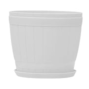 Resin Flower Plant Planter Thickened Round Plant Pot Garden Pot with Holes and Trays Decoration Flower Pots for Indoor Plants Home Garden Outdoor Plantersplastic Garden Pots