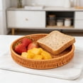 thumbnail image 1 of EGNMCR Plastic Imitation Vines Woven Basket Storage Basket Fruit And Vegetable Storage Basket Snack And Candy Tray Bread Basket Multi Functional Storage Tray Plastics storage basket, 1 of 7