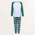 thumbnail image 4 of Ensemble de Pyjama Familial 2 Pcs Col Ras du Cou Imprimé Dinosaure Tenue Quotidienne (Vert P Papa), 4 of 9
