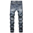 thumbnail image 3 of Babysbule Clearance Mens Pants Men's Casual Autumn Denim Cotton Elastic Draw String Work Trousers Jeans Pants, 3 of 8