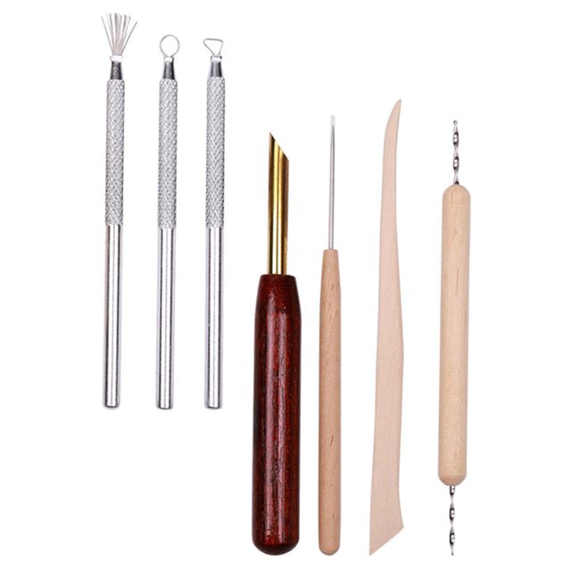 FESTFENDS 1Set Safe and Gentle Material Clay Tools Kit for Detailed Ceramic and Polymer Sculpting