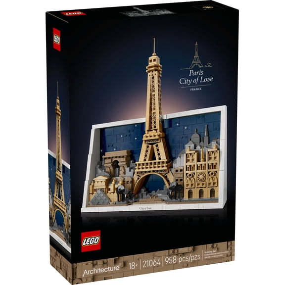 LEGO Architecture Paris – City of Love Building Set for Adults - DIY Office or Bedroom Decor for Women & Men, Ages 18+ - Buildable Frame to Hang or Stand for Display - Gift Idea for Birthdays - 21064
