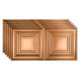 thumbnail image 1 of Fasade 2ft x 4ft Decorative Vinyl Ceiling Panel 5 Pack- Polished Copper, 1 of 5