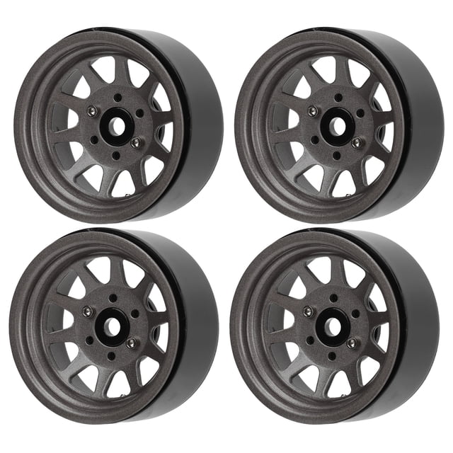 Ensemble de Jantes de Roue RC en Alliage de Zinc, Haute Résistance à l'Abrasion, Réduction, pour Axial SCX10, SCX10 II, SCX10 III, Redcat GEN8