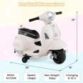 thumbnail image 3 of Gymax Kids Ride on Motorcycle w/ Training Wheels Headlight Horn 6V Battery White, 3 of 10