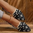 thumbnail image 4 of Womens Classic Knit Dress Shoes Ladies Spring Fall Mesh Pointed Toe Low Heel Slip on Ballet Flats Walking Oxfords Loafers, 4 of 8