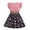 Pink, variant on Ediodpoh Outfit for Girls Girls' Clothes 2025 Spring/summer Children's Clothing Children's Clothing Lace Sleeve Top Printed Half Skirt Set Kids Clothing Set Pink 11-12 Years