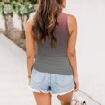 thumbnail image 4 of Mrat Women Summer Stretch Slim Round Neck Ribbed Tank Basic Gradient Tops Racerback Tank Tops for Women S-30 Red-A L, 4 of 6